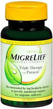 Akeso Health Sciences Dietary Supplement Migrelief® Vitamin B12 / Magnesium 400 mg - 360 mg Strength Tablet 60 per Bottle