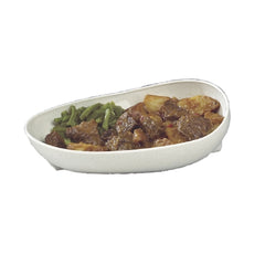 Fabrication Enterprises Non-Skid Scoop Dish FabLife Sandstone Reusable Plastic 7-1/4 Inch Diameter