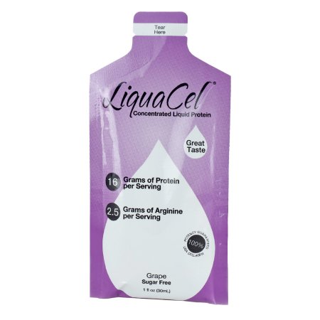Global Health Products Oral Protein Supplement LiquaCel™ Grape Flavor Ready to Use 1 oz. Individual Packet