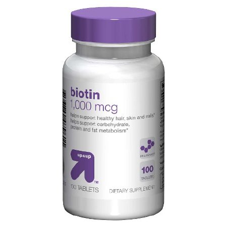 Continental Vitamin Company Biotin Supplement Up&Up Vitamin B7 1000 mcg Strength Tablet 100 per Bottle