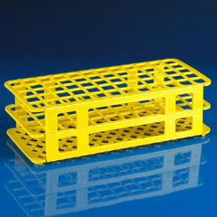 Globe Scientific Stacking Test Tube Rack Globe® Scientific 456500 Series 60 Place 15 to 17 mm Tube Size Yellow 2-4/5 X 4-1/8 X 9-3/5 Inch