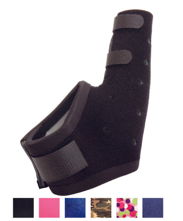 DJO Thumb Brace Exos® Extended Short Thumb Spica™ Adult X-Small Hook and Loop Strap Closure Left Hand Black