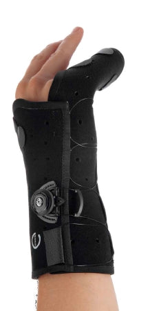 DJO Boxer Fracture Brace Exos® Thermoformable Polymer Left Hand Black X-Small