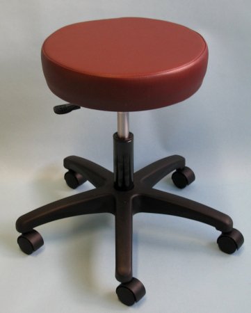 Brandt Industries Exam Stool Econobuoy Backless Pneumatic Height Adjustment 5 Casters Burgundy