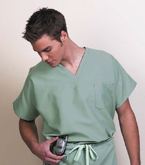 Fashion Seal Uniforms Scrub Shirt 4X-Large Burgundy 1 Pocket Short Sleeve Unisex