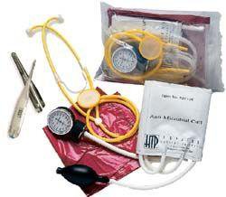 Hopkins Medical Products Aneroid Sphygmomanometer Combo Kit Combo Kit Size Large Plastic Cuff Disposable Stethoscope