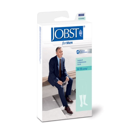 BSN Medical Compression Socks JOBST® for Men Knee High Medium White Closed Toe