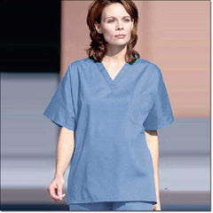 Fashion Seal Uniforms Scrub Shirt Ceil Blue 1 Pocket Short Sleeve Unisex - M-1061854-2121 - Each