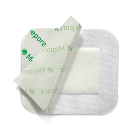 Molnlycke Adhesive Dressing Mepore® 3-3/5 X 8 Inch Nonwoven Spunlace Polyester Rectangle White Sterile