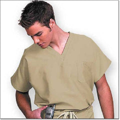 Fashion Seal Uniforms Scrub Shirt Large Tan 1 Pocket Short Sleeve Unisex - M-904980-3791 - Each