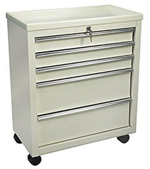 Lakeside Manufacturing Bedside Cart 13-1/4 X 24-1/2 X 29 Inch Beige Cabinet, Tan Drawer, Silver Pull Color 2 Drawers, 6 Inch / 3 Drawers, 2-3/4 Inch - M-787565-2444 - Each
