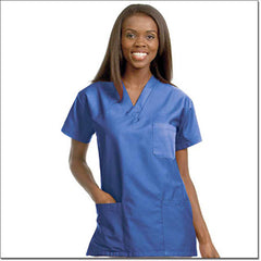 Fashion Seal Uniforms Scrub Shirt 5X-Large Blueberry 3 Pockets Short Set-In Sleeve Unisex - M-1116349-3693 - Each