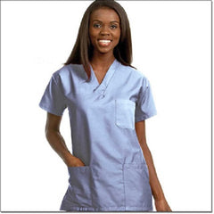Fashion Seal Uniforms Scrub Shirt 2X-Small Ceil Blue 3 Pockets Short Sleeve Unisex - M-1132104-941 - Each