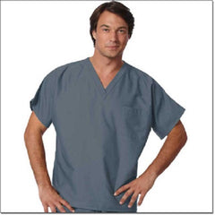 Fashion Seal Uniforms Scrub Shirt Medium Pewter 1 Pocket Short Cap Sleeve Unisex - M-843538-1371 - Each