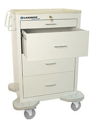 Lakeside Manufacturing Medication Cart Steel 25 X 32 X 46-1/4 Inch Traffic White