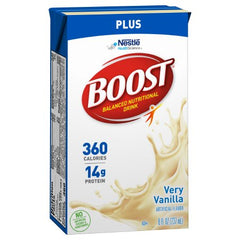 Nestle Healthcare Nutrition Oral Supplement Boost® Plus Very Vanilla Flavor Ready to Use 8 oz. Tetra Brik
