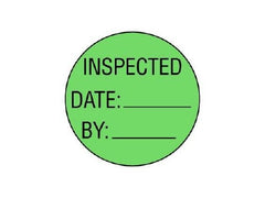 Shamrock Scientific Pre-Printed Label Advisory Label Green INSPECTED / DATE: _____ / BY: _____ Black Quality Control Label 1 Inch - M-788377-1339 - Roll of 1