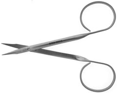 BR Surgical Tenotomy Scissors BR Surgical Stevens 3-3/4 Inch Length Surgical Grade Stainless Steel NonSterile Ribbon Style Finger Ring Handle Curved Sharp Tip / Sharp Tip - M-788584-3697 - Each