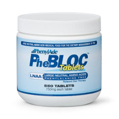 Nutricia North America PKU Oral Supplement PhenylAde® PheBloc™ LNAA Unflavored 550 per Bottle Jar Ready to Use