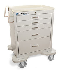Lakeside Manufacturing Emergency Cart Steel 25 X 32 X 39-3/4 Inch Gray 3 Drawers, 3 Inch / 1 Drawer, 6 Inch / 1 Drawer, 9 Inch