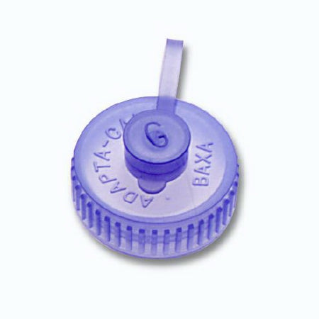 Baxter Bottle Adapter 38 mm Short Neck, Threaded, Tethered and Re-closable Cap