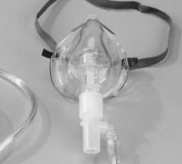 Vyaire Medical Oxygen Mask with ETCO2 Monitoring CAPNO2™ Elongated Style Adult One Size Fits Most Adjustable Head Strap