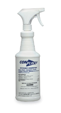 Fisher Scientific ConFlikt® Surface Disinfectant Cleaner Quaternary Based Liquid 32 oz. Bottle Fresh Scent NonSterile - M-789111-3201 - Each