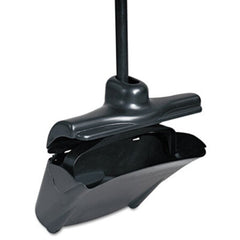 Rubbermaid® Commercial Lobby Pro Upright Dustpan, w/Cover, 12 1/2"W, Plastic Pan/Metal Handle, Black