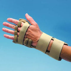 Patterson Medical Supply Wrist Splint Comforter™ Fabric / Metal / Neoprene Left Hand Beige Large
