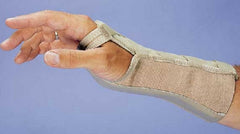 Patterson Medical Supply Wrist Splint Comforter™ Fabric / Metal / Neoprene Right Hand Beige Large