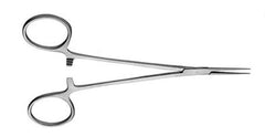 V. Mueller Mosquito Forceps V. Mueller® Jacobson 5 Inch Length Surgical Grade Stainless Steel NonSterile Ratchet Lock Finger Ring Handle Straight Very Delicate Serrated Tips - M-793439-4450 - Each