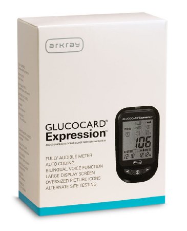 Arkray USA Blood Glucose Meter Glucocard® Expresson™ 6 Second Results Stores Results 7 , 14 and 30 Day Averaging No Coding Required