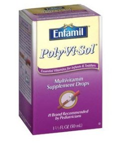 Mead Johnson Pediatric Multivitamin Supplement Poly·Vi·Sol® Vitamin A 1500 IU Strength Oral Drops 1.67 oz. Unflavored