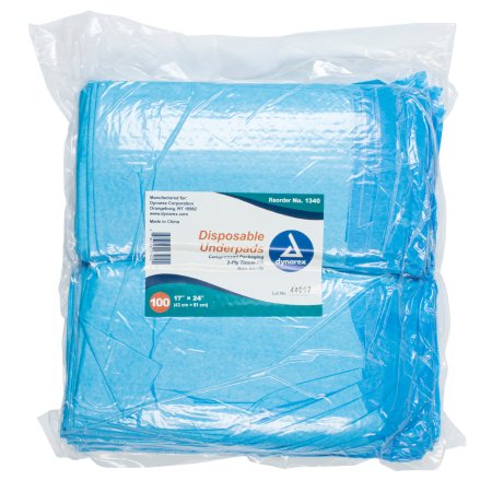 Dynarex Underpad Dynarex® 17 X 24 Inch Disposable Fluff Light Absorbency - M-793874-2424 - Case of 300