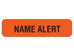 Shamrock Scientific Pre-Printed Label Advisory Label Red NAME ALERT Black Caution 5-16 X 1-1/4 Inch - M-794017-1729 - Roll of 1