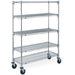 Intermetro Industries Mobile Unit Super Adjustable™ Chrome 18 X 36 X 69 Inch 18 X 36 Inch, Wire Shelves