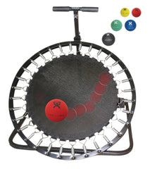 Fabrication Enterprises Medicine Ball and Rebounder Set 5 Piece Set with Round Rebounder and Storage Rack CanDo® 2 lbs. / 4 lbs. / 7 lbs. / 11 lbs. / 15 lbs.