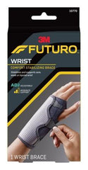 3M Wrist Brace Futuro™ Comfort Fabric / Metal Left or Right Hand Black / Gray One Size Fits Most