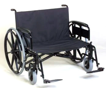 Graham-Field Bariatric Wheelchair Regency XL 2000 Heavy Duty Full Length Arm Removable Arm Style Swing-Away Elevating Legrest Black Upholstery 28 Inch Seat Width 700 lbs. Weight Capacity