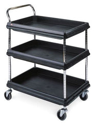 Intermetro Industries Deep Ledge Utility Cart 21-1/2 X 33-1/4 X 33-3/4 Inch Blue