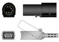 Sage Services Group SpO2 Extension Cable Sage Services 7-Pin Connector Monitor Side, 9-Pin Connector Sensor Side, 2.2m