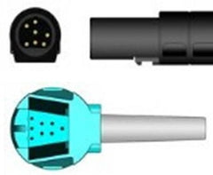 Sage Services Group SpO2 Extension Cable Sage Services 7-Pin Connector Monitor Side, 8-Pin Connector Sensor Side, 2.2m