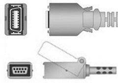 Sage Services Group SpO2 Extension Cable Sage Services Serial Connector Monitor Side, 9-Pin Connector Sensor Side, 3.0m