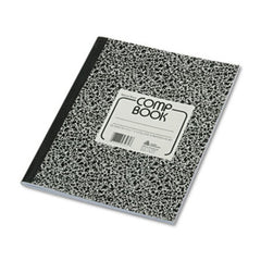 National® Composition Book, Medium/College Rule, Black Marble Cover, 10 x 7.88, 80 Sheets