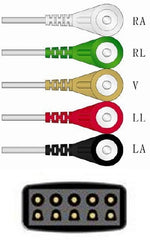 Sage Services Group ECG Leadset Sage Services 5 Lead, Snap, Shielded, 0.9m
