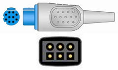 Sage Services Group ECG Trunk Cable Sage Services 10-Pin Connector Monitor Side, 3 Lead, 3.0m