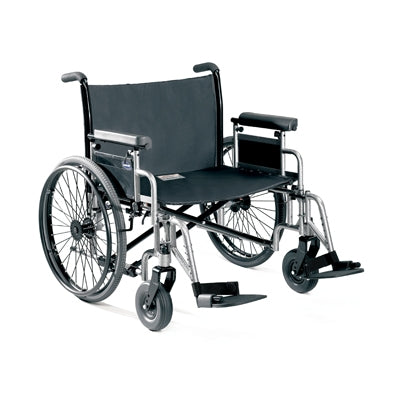 Invacare Bariatric Wheelchair 9000 Topaz™ Heavy Duty Dual Axle Black Upholstery 30 Inch Seat Width 700 lbs. Weight Capacity