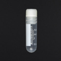 Globe Scientific CryoClear™ Cryogenic Tube Round Bottom Plain 12.5 X 47.2 mm 2 mL Without Color Coding Screw Cap Polypropylene Tube
