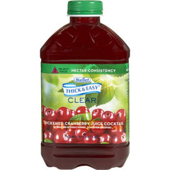 Hormel Food Sales Thickened Beverage Thick & Easy® 46 oz. Bottle Cranberry Juice Cocktail Flavor Ready to Use Nectar Consistency