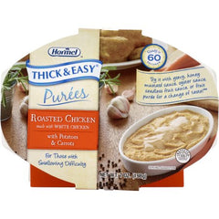 Hormel Food Sales Puree Thick & Easy® Purees 7 oz. Tray Roasted Chicken with Potatoes / Carrots Flavor Ready to Use Puree Consistency